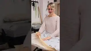 A master class on creating a round tablecloth with a wide border.