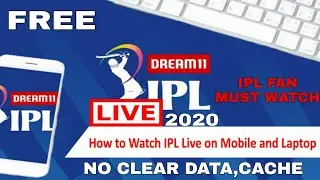 Dream 11 IPL2020|FREE STREAM|ALL LANGUAGES|100% WORKING|IPL FAN MUST WATCH