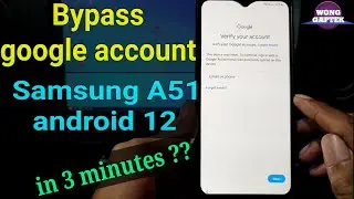 Frp Bypass Samsung A51 || Bypass google account samsung A51 (SM-A515F)