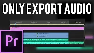 How To Export Only Audio in Premiere Pro