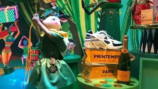 Рождественские витрины Парижа Printemps, Lafayette. Праздничная иллюминация французских парков.