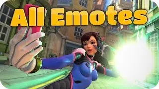 All Uprising 2017 Emotes, Victory Poses, & Highlight Intros | Overwatch