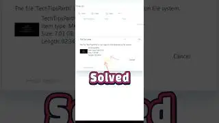 File is too large for the destination file system : Fixed