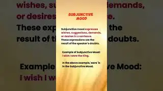 SUBJUNCTIVE Mood ? 