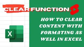 Clear option in excel | Remove text with formatting | Excel clear option