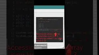 Accessing values in array using java #arraysinjava #automation  #basics  #java #shorts
