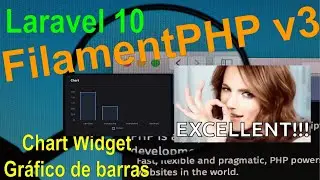21.- Chart Widget / bar chart - Filamentphp v3 Laravel v10