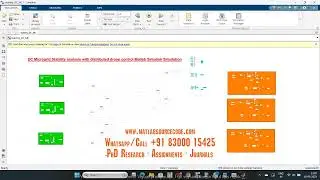 DC Microgrid Stability analysis with distributed droop control Matlab Simulink Simulation
