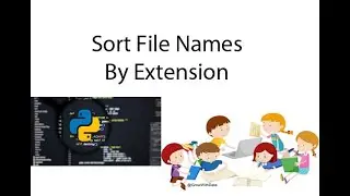 Python : Sorting File Names Based on Extensions