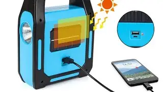Аварийный аккумуляторный фонарь HB-9707A с Повер Банком и солнечной панелью