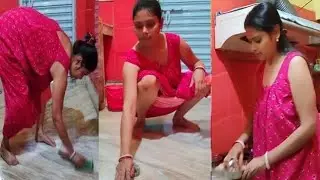 🌼Desi Style Room Floor Cleaning New||Balcony Floor Deep Cleaning||Indian Housewife||Bengali