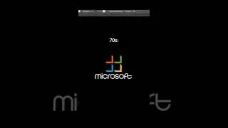 Microsoft logo inspired by different decades #logo #retro #graphicdesign #shorts