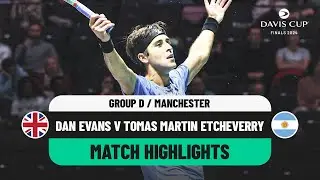 Dan Evans v Tomas Martin Etcheverry | Great Britain v Argentina Davis Cup 2024 Finals Group Stage