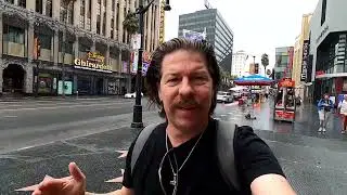 Hollywood Boulevard before the shops open.  Walk and talk!