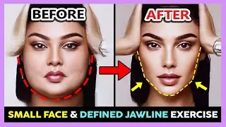 ✨GET SMALL FACE & MORE DEFINED JAWLINE EXERCISE | Sharp & Strong Jawline, Chiseled Jawline (Mewing)
