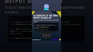 Javascript, Alternative Of The  Audio Output Device API 