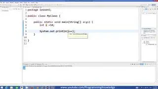 Java Tutorial For Beginners 7   Increment Operator and Assignment Operator
