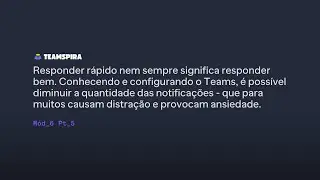TEAMSPIRA - Configurando notificações no Teams