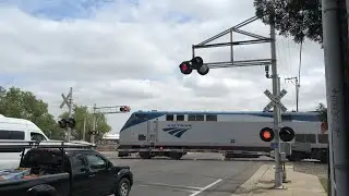 Amtrak 181 Light Power Move Train 961 South - Fruitridge Rd. Railroad Crossing, Sacramento CA