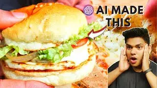 AI (ChatGPT) made me my Valentine's Meal | Smash Chicken Burger | Cheesy Garlic Bread | Funnel Cake