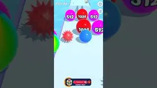 Ball Run 2048 game in MAX LEVEL Level ( Level - 88 ) #shorts #gaming #ballrun2048