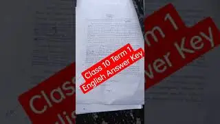 Class 10 Term-1 English Paper Answer Key CBSE 002/1/4