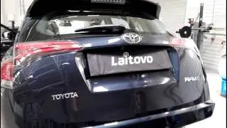 Автошторки Laitovo установка на Toyota Rav4 (2013-н.в.) задняя шторка