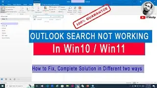 How to fix , outlook mail searching problem permanently two different ways || Microsoft Outlook
