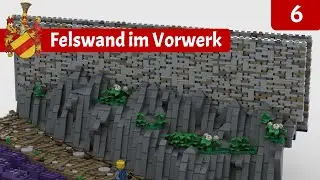 #006 Rock Wall in the Castle Forework - BUILDING A CASTLE WITH LEGO AND OTHER BRICKS
