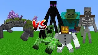 Amethyst Crab(L_Ender's Cataclysm) Vs Mutant Monsters - Minecraft Mob Battle