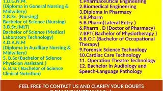 Medical College Vs Paramedical Colleges Courses Details