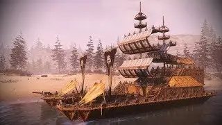 Conan Exiles  age of sorcery - how to build a raft. base [ timelapse ]