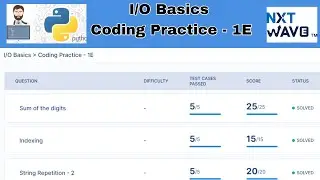 I/O Basics | Coding Practice - 1E Answers | Python | NxtWave | CCBP 4.0