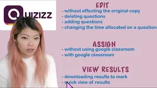 Quizizz - editing a test, assigning and reading reports