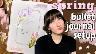 spring theme bullet journal setup ✨ plan with me