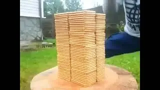 AXE VS Cookies Slow Motion Extremely Slow
