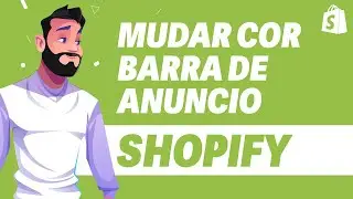 Como MUDAR COR da Barra de Anuncio no Shopify ATUALIZADO 2024