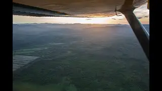 Красивый полет над островом