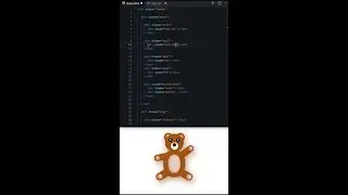 Creating a TEDDY BEAR🧸🧸 using CSS | HTML & CSS | CSS Tricks | Coding 🔥 #shorts