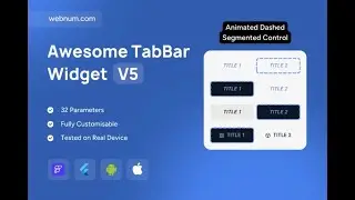 FlutterFlow Segmented Control Widget ✨ Animated Dashed TabBar 💫 