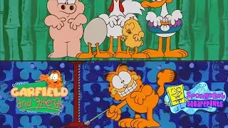 Garfield and Friends S1-2 intro with SpongeBob backgrounds