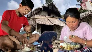 A happy family living a simple life in a remote village deprived of every facility and service.