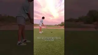 📸Slo Mo swing⛳️ with an AMAZING🤩 sunset‼️👀 #golf #golfswing #slowmotion #sunset #monsoon #jeezy
