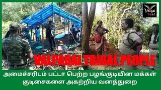 VALPARAI TRIBAL PEOPLE: அமைச்சரிடம் பட்டா பெற்ற பழங்குடியின மக்கள்..! குடிசைகளை அகற்றிய வனத்துறை.!
