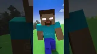 Minecraft Kratos Cliff Jump, Herobine Saves Wolf  #shorts