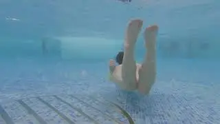 Japanese girl swimming