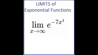 265: 3.1 #4  Limits and exponential functions
