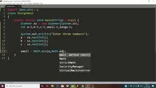 Example Using Math.min() and Max() Functions
