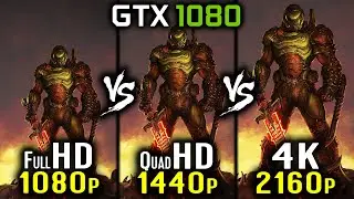 DOOM Eternal - GTX 1080 - 1080p vs 1440p vs 2160p 4K Benchmark + 1440p Gameplay
