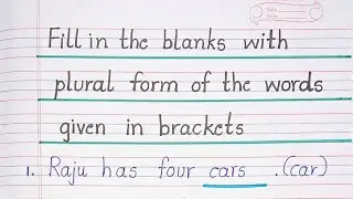 Fill in the blanks with plural forms of words given in the bracket